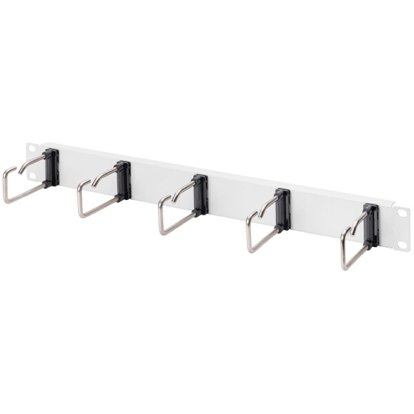 DIGITUS 19" Rangierpanel, 1HE, 5 Kabelführungsbügel, schwarz