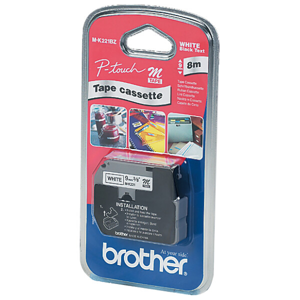 brother M-Tape M-K221 Schriftbandkassette, Bandbreite: 9 mm