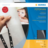 HERMA Fotokarton, 230 x 297 mm, 230 g qm, schwarz