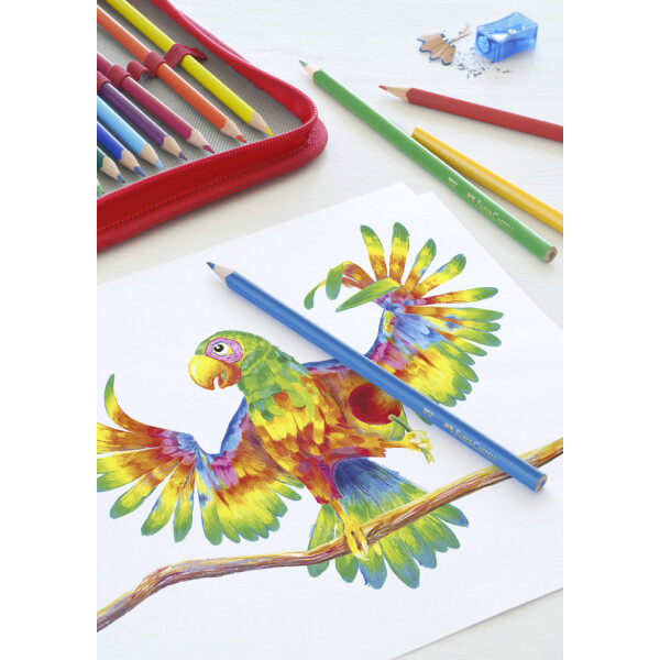 FABER-CASTELL Dreikant-Buntstifte, 12er Etui