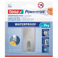 tesa Powerstrips Haken WATERPROOF Large Metall, rechteckig
