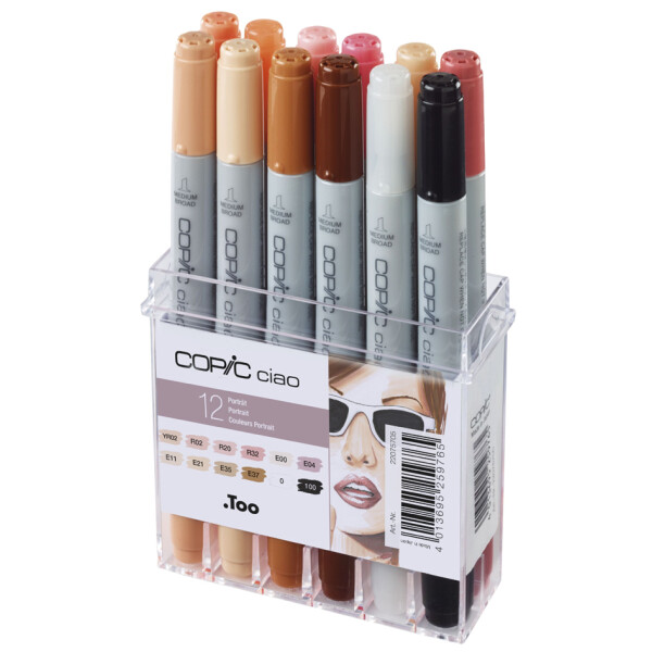 COPIC Marker ciao, 12er Set Hautfarben