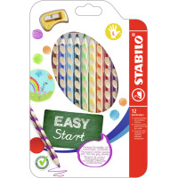 STABILO Dreikant-Buntstifte EASYcolors R, 12er Kartonetui