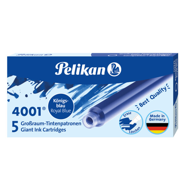 Pelikan Großraum-Tintenpatronen 4001 GTP 5, blau-schwarz