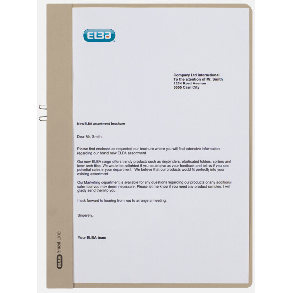 ELBA Klemmhandmappe, DIN A4, ohne Vorderdeckel, blau