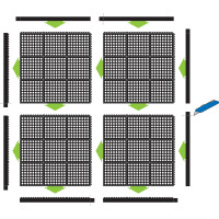 miltex Arbeitsplatzmatte Yoga Octa Oil, (B)900 x (T)900 mm