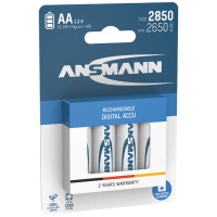 ANSMANN Digital NiMH Akku, Mignon AA, 2.850 mAh, 4er Blister