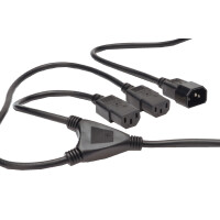 DIGITUS Y-Stromkabel, 1,7 m, C14-Stecker