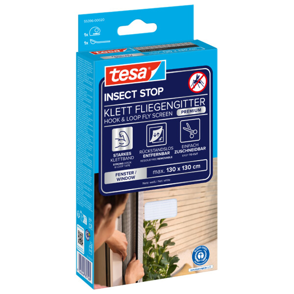 tesa Fliegengitter COMFORT f&uuml;r Fenster, 1,30 m x 1,30 m