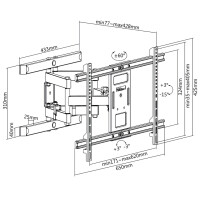 LogiLink TV-Wandhalterung Full Motion, für 93,98 -...