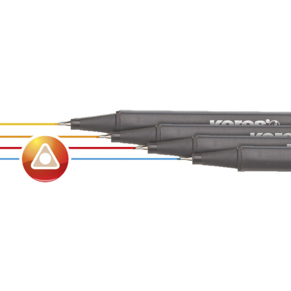 Kores Fineliner "K-Liner", Strichstärke: 0,4 mm, schwarz