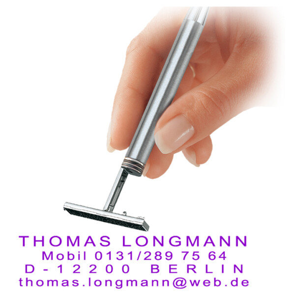 Heri Stempel-Kugelschreiber 6221, silber schwarz