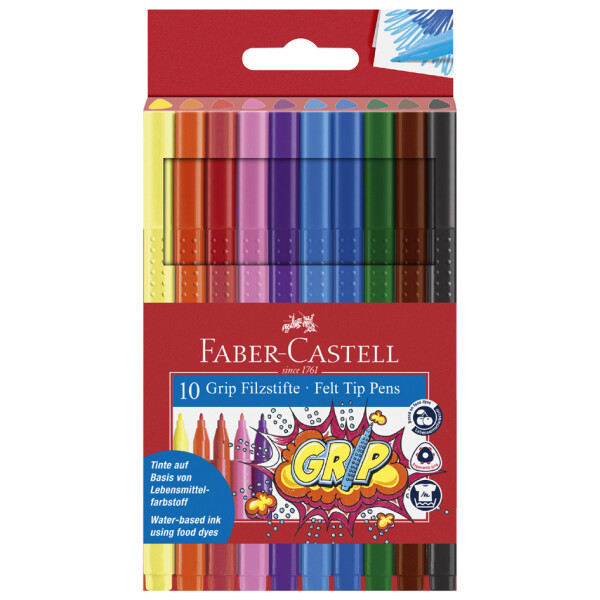 FABER-CASTELL Fasermaler GRIP COLOUR MARKER, 30er Etui