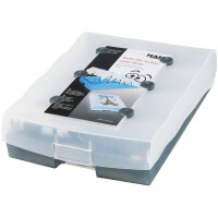 HAN Lernkartei CROCO 2-6-19, A8 quer, orange-transluzent