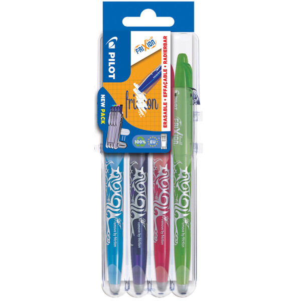 PILOT Tintenroller FRIXION BALL 07 Set2Go, 4er Etui