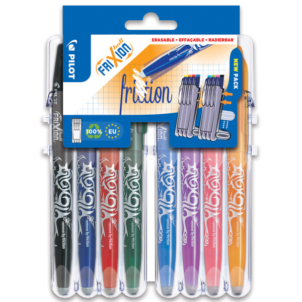 PILOT Tintenroller FRIXION BALL 07 Set2Go, 4er Etui