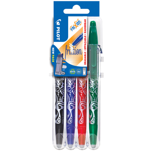 PILOT Tintenroller FRIXION BALL 07 Set2Go, 4er Etui