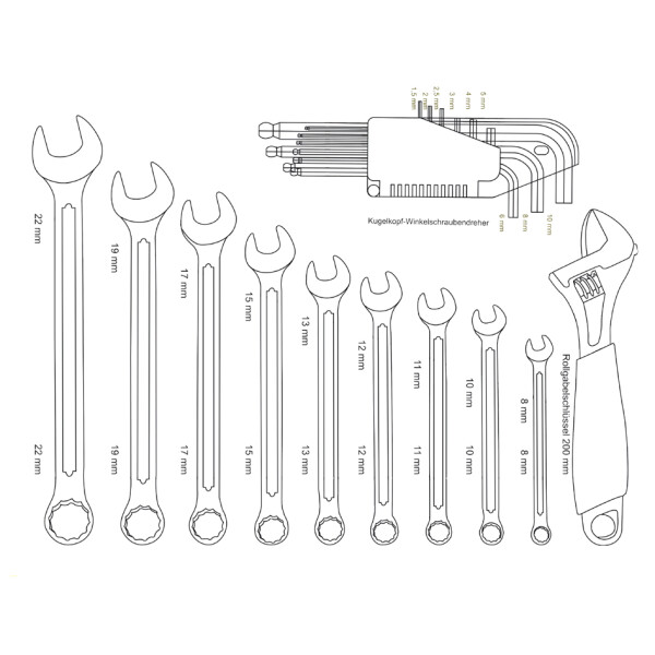 BRÜDER MANNESMANN Werkzeug-Satz, 159-teilig, im Alu-Trolly