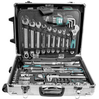 BRÜDER MANNESMANN Werkzeug-Satz, 159-teilig, im Alu-Trolly