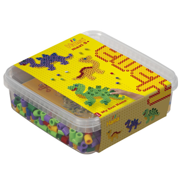 Hama Bügelperlen maxi + Stiftplatte "Dinosaurier", in Box