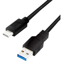 LogiLink USB 3.2 Kabel, USB-A - USB-C Stecker, 0,5 m