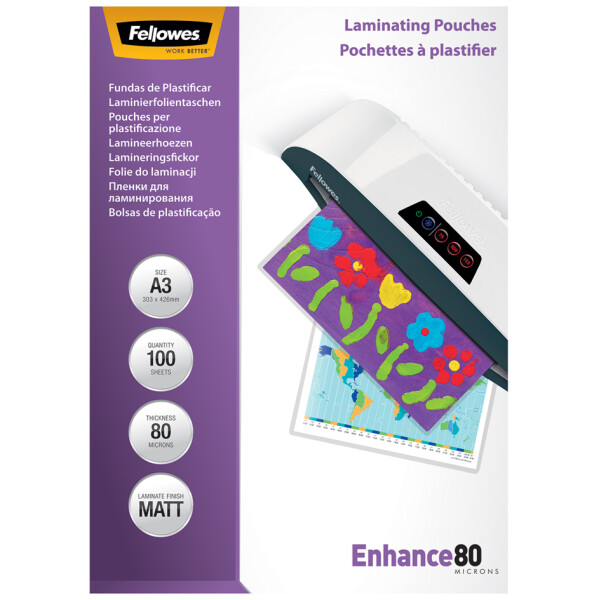 Fellowes Laminierfolientasche, DIN A4, matt, 160 mic