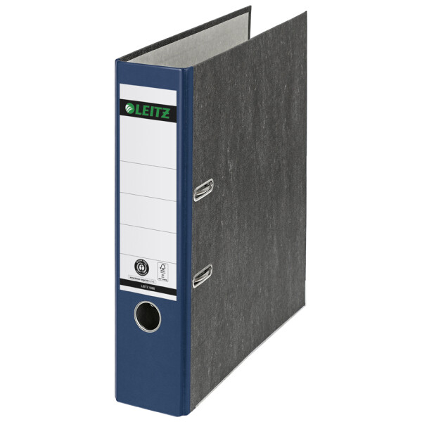 LEITZ Wolkenmarmor-Ordner, 180 Grad, DIN A4, 80 mm, blau