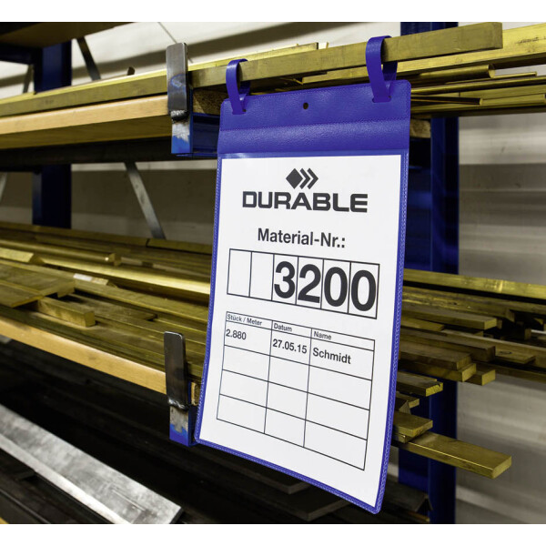 DURABLE Gitterboxtasche mit Lasche, A5 quer, blau