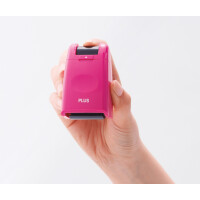 PLUS JAPAN Datenschutz-Rollstempel Standard, pink