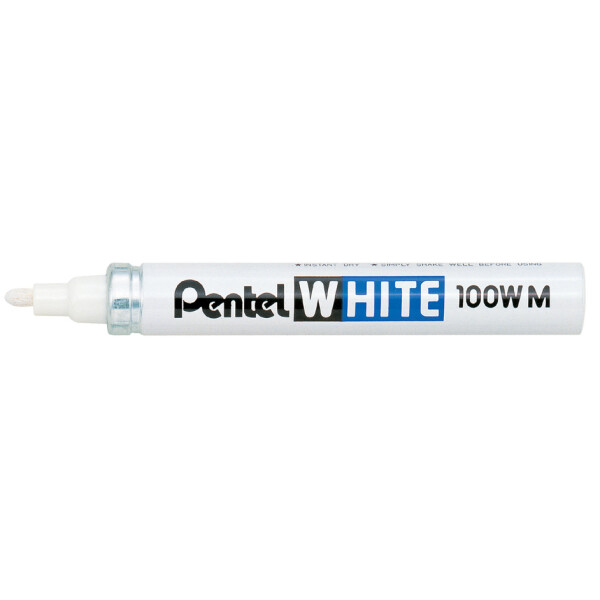 Pentel Wei&szlig;er Permanent-Marker X100W, Rundspitze - 3,0 mm