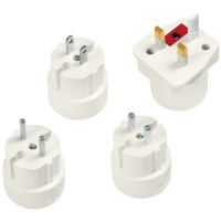 LogiLink Reise-Adapter-Set (EU UK US), weiß
