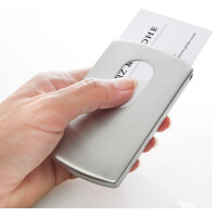 sigel Visitenkarten-Etui "Snap", Edelstahl, silber