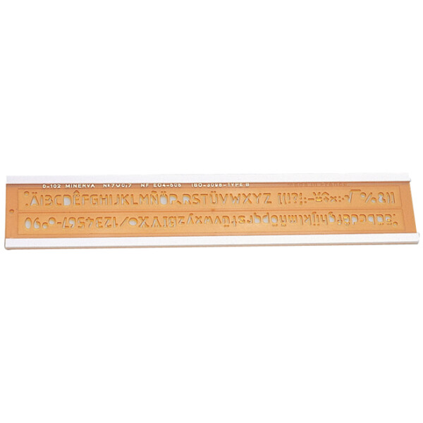 MINERVA Schriftschablone, Schrifthöhe: 10 mm