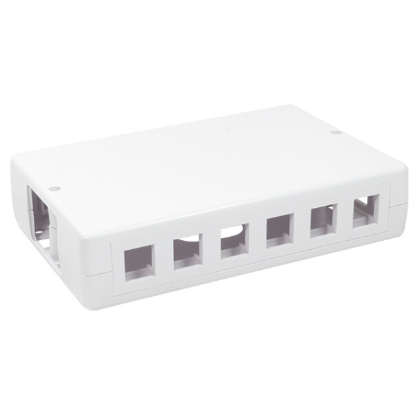 LogiLink Aufputzdose für Keystone Module, 12-fach, weiß