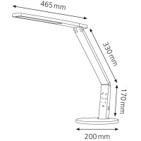 Hansa LED-Tischleuchte Vario Plus, silber
