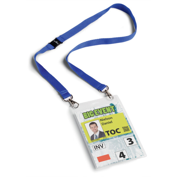 DURABLE Event-Namensschild, mit Textilband, DIN A6