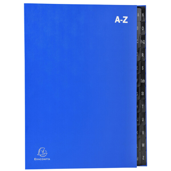 EXACOMPTA Pultordner, DIN A4, A-Z, 24 Fächer, schwarz