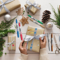 Sharpie Permanent-Marker Metallic, silber, auf Blisterkarte