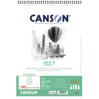 CANSON Zeichenpapierblock 1557, DIN A3+, 120 g qm, 50 Blatt