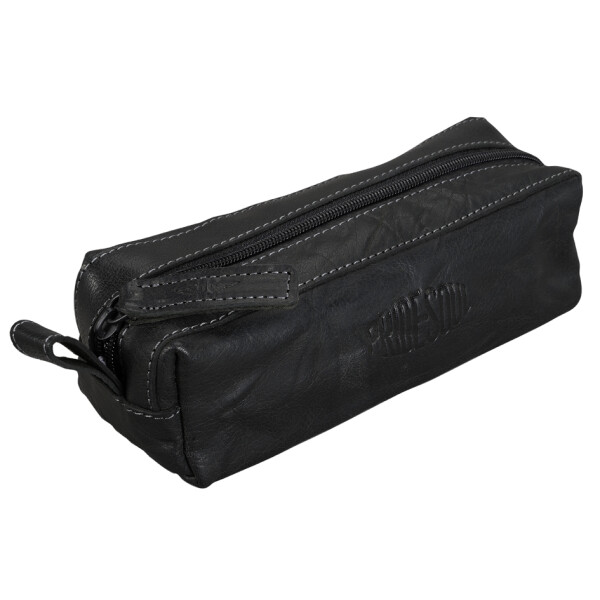PRIDE&SOUL Schlamper-Etui, aus Leder, dunkelbraun