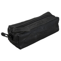 PRIDE&SOUL Schlamper-Etui, aus Leder, dunkelbraun