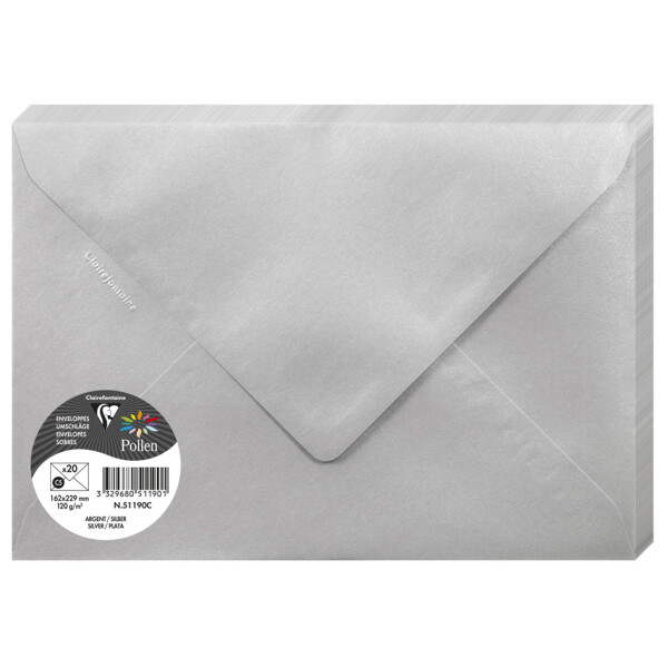 Pollen by Clairefontaine Briefumschlag C5, perlmutt-