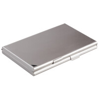 DURABLE Visitenkarten-Etui BUSINESS CARD BOX DUO, mattsilber