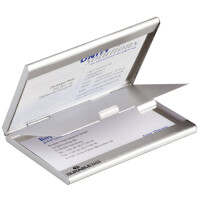 DURABLE Visitenkarten-Etui BUSINESS CARD BOX DUO, mattsilber