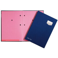 PAGNA Unterschriftenmappe "DE LUXE", DIN A4, 10 Fächer, blau