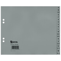 HETZEL Kunststoff-Register, A-Z, A4 halbe Höhe,...