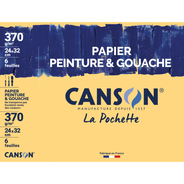 Canson Zeichenpapier "Gouache & Malerei", 320 x 240 mm