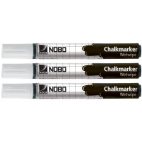 nobo Kreidemarker, nass abwischbar, weiß