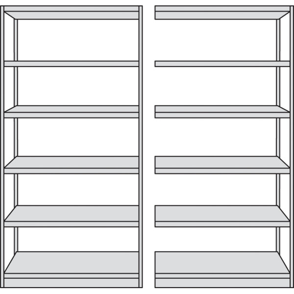 kerkmann Grund-Regal Progress 500, 6 Böden, (H)1.900 mm