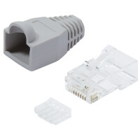 LogiLink RJ45 Stecker, Kat.6, ungeschirmt, schwarz